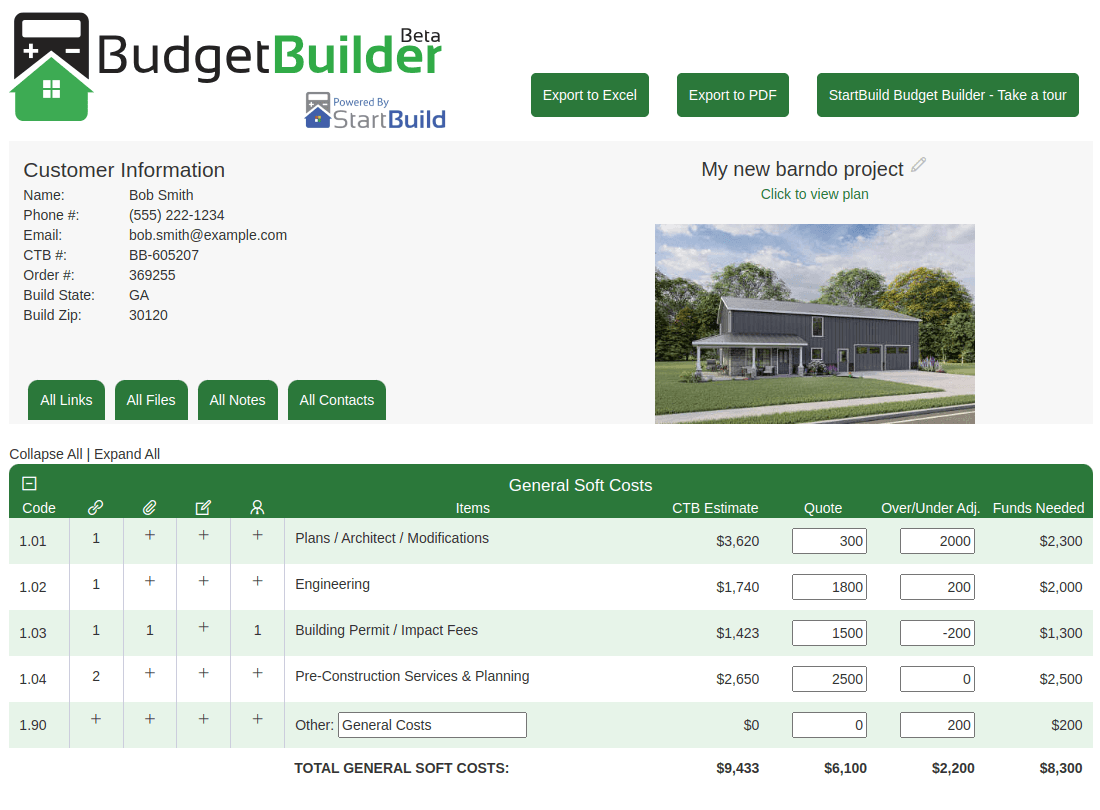 Budget Builder Screenshot